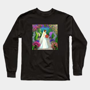 Bride Under a Floral Canopy Long Sleeve T-Shirt